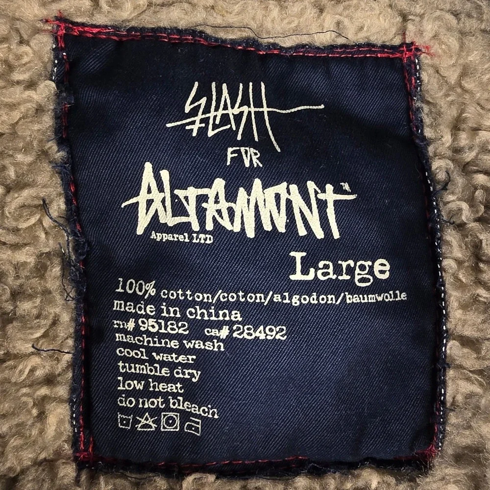 VTG Altamont Brian Slash Hansen Mens Sherpa Flannel Shacket Skater Plaid Size L